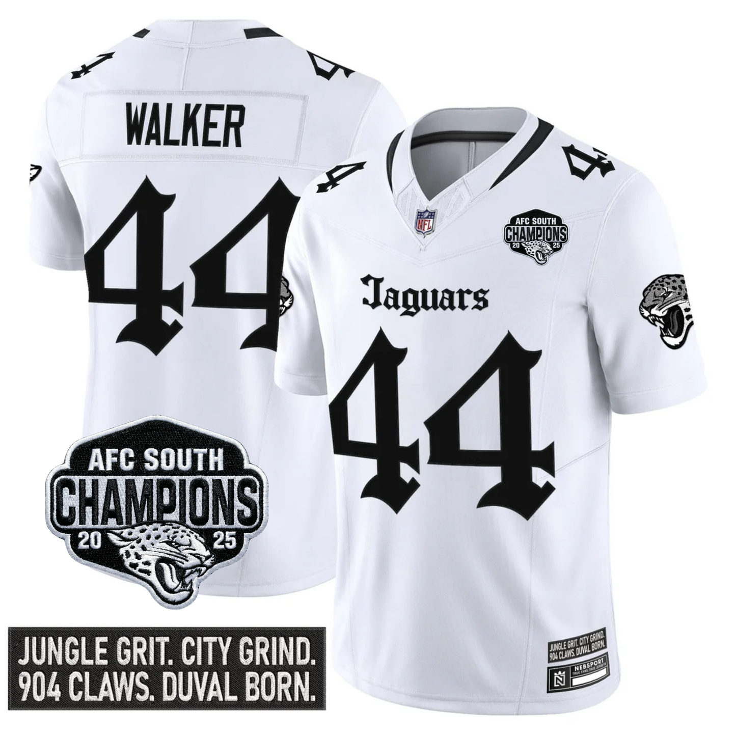 JAX Gothic AFC South Division Champions Vapor Limited Jersey V1 - Stitched