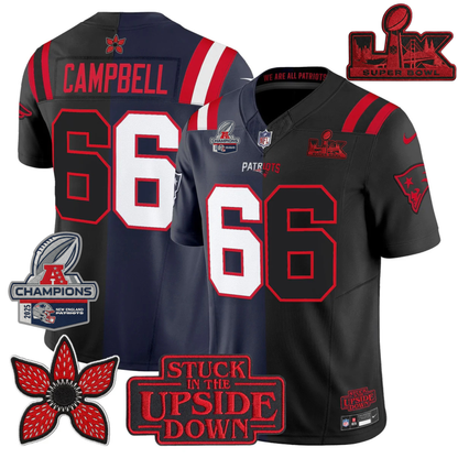 NE 'Upside Down Edition' AFC Champions Vapor Limited Jersey - All Stitched