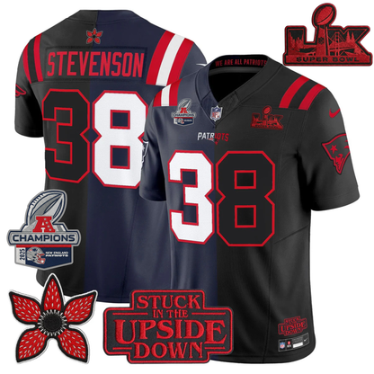 NE 'Upside Down Edition' AFC Champions Vapor Limited Jersey - All Stitched
