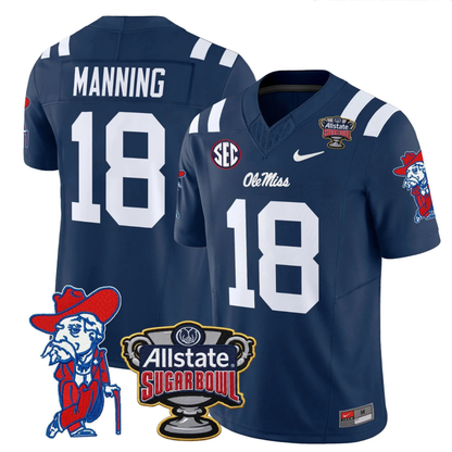 Ole Miss Rebels 2025 Sugar Bowl Patch Vapor Limited Jersey - All Stitched