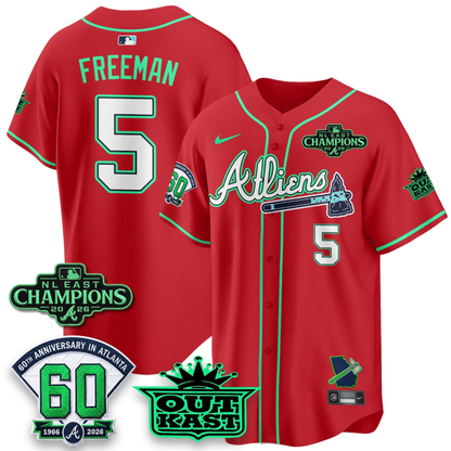 ATL 2026 NL East Champs Atliens Cool Base Galaxy Version Jersey - Stitched