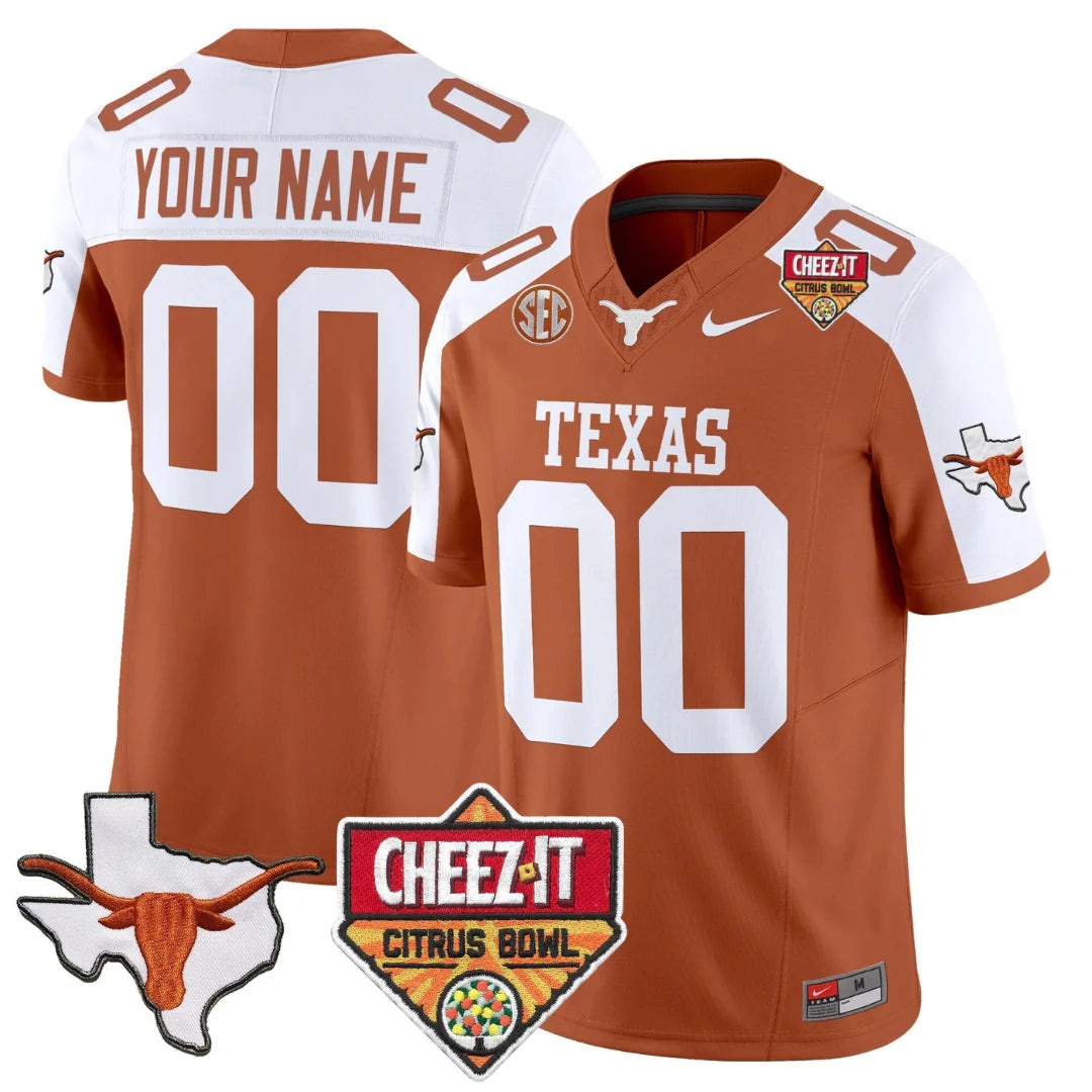 TEX 2025 State Map & Citrus Bowl Patch Vapor Limited Jersey - All Stitched