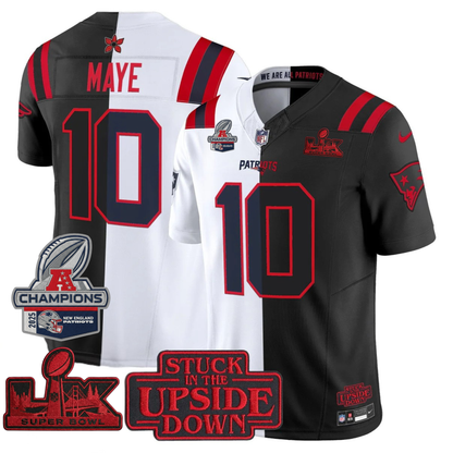 NE 'Upside Down Edition' AFC Champions Vapor Limited Jersey - All Stitched