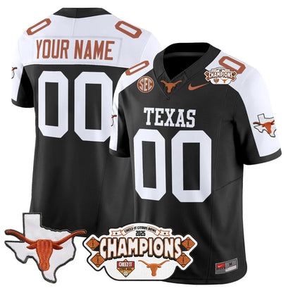 TEX 2025 State Map & Citrus Bowl Champions Patch Vapor Limited Custom Jersey - All Stitched
