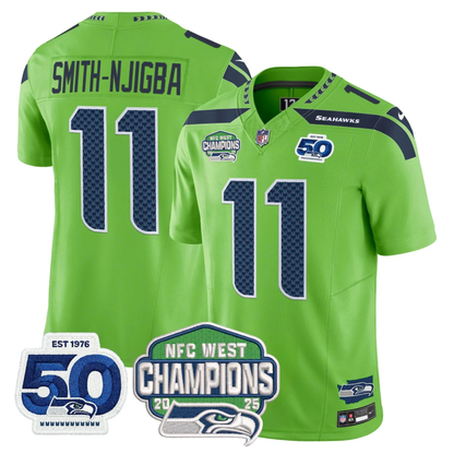 Women's SEA 50th & NFC West Champions Patch Vapor Limited Jersey - All Stitched