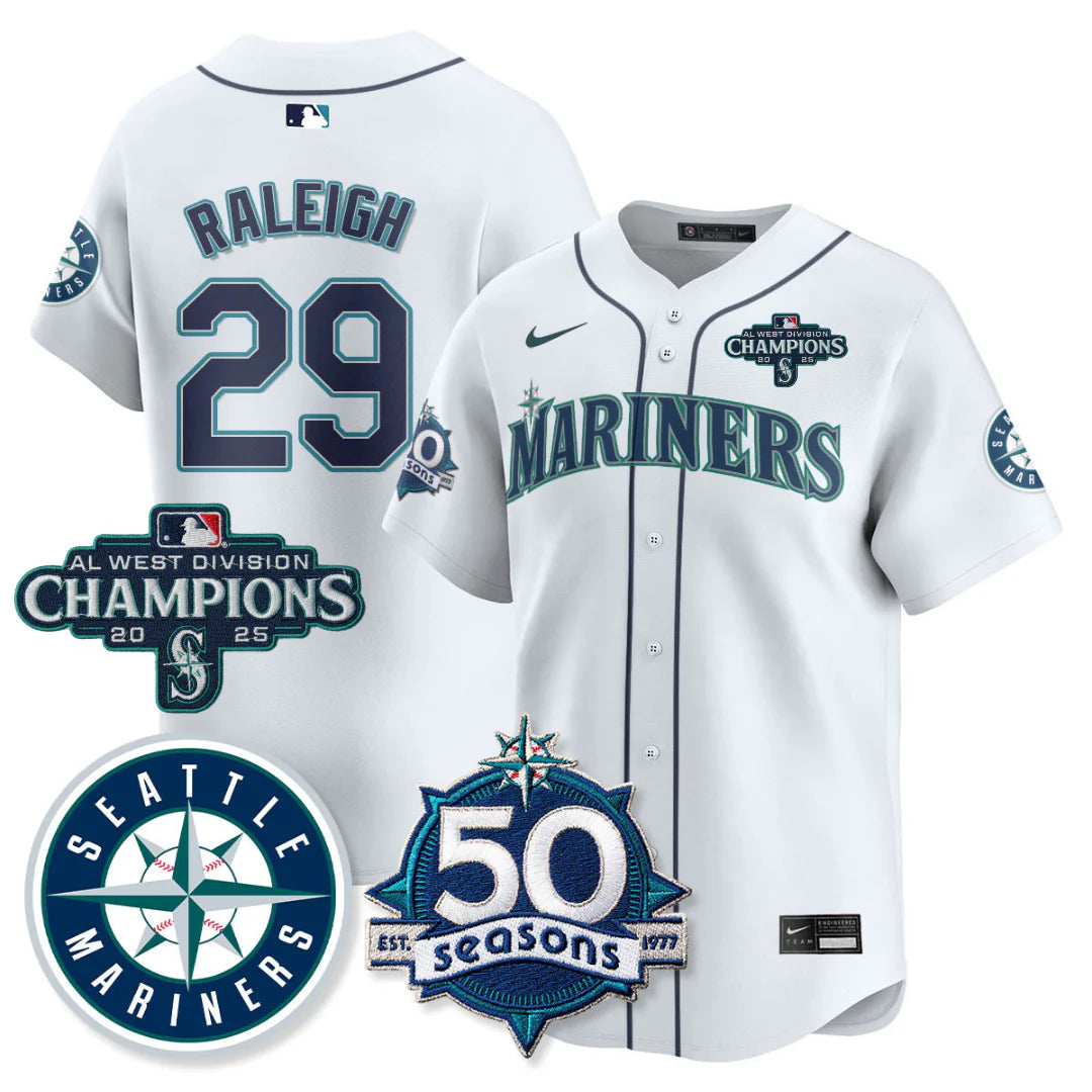 SEA Vapor Premier Limited Gold Jersey - 50th Anniversary & AL West Division Champions - All Stitched