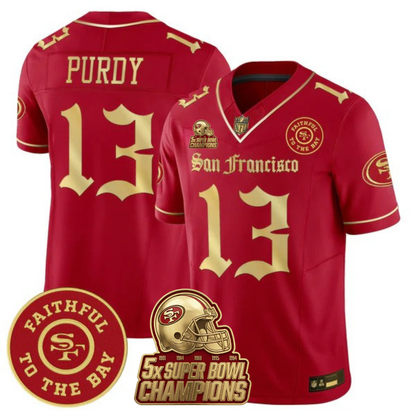 SF 5-Time Champions 'Gothic Edition' Vapor Limited Jersey - All Stitched