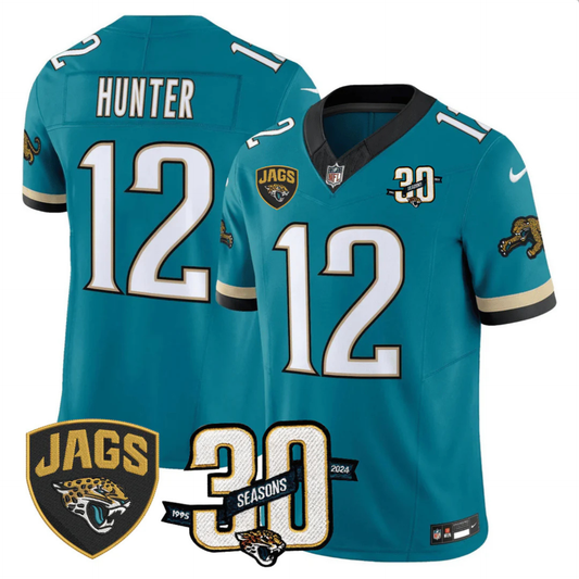 Jaguars 30th Season Patch Throwback Vapor Limited Jersey - All Stitched