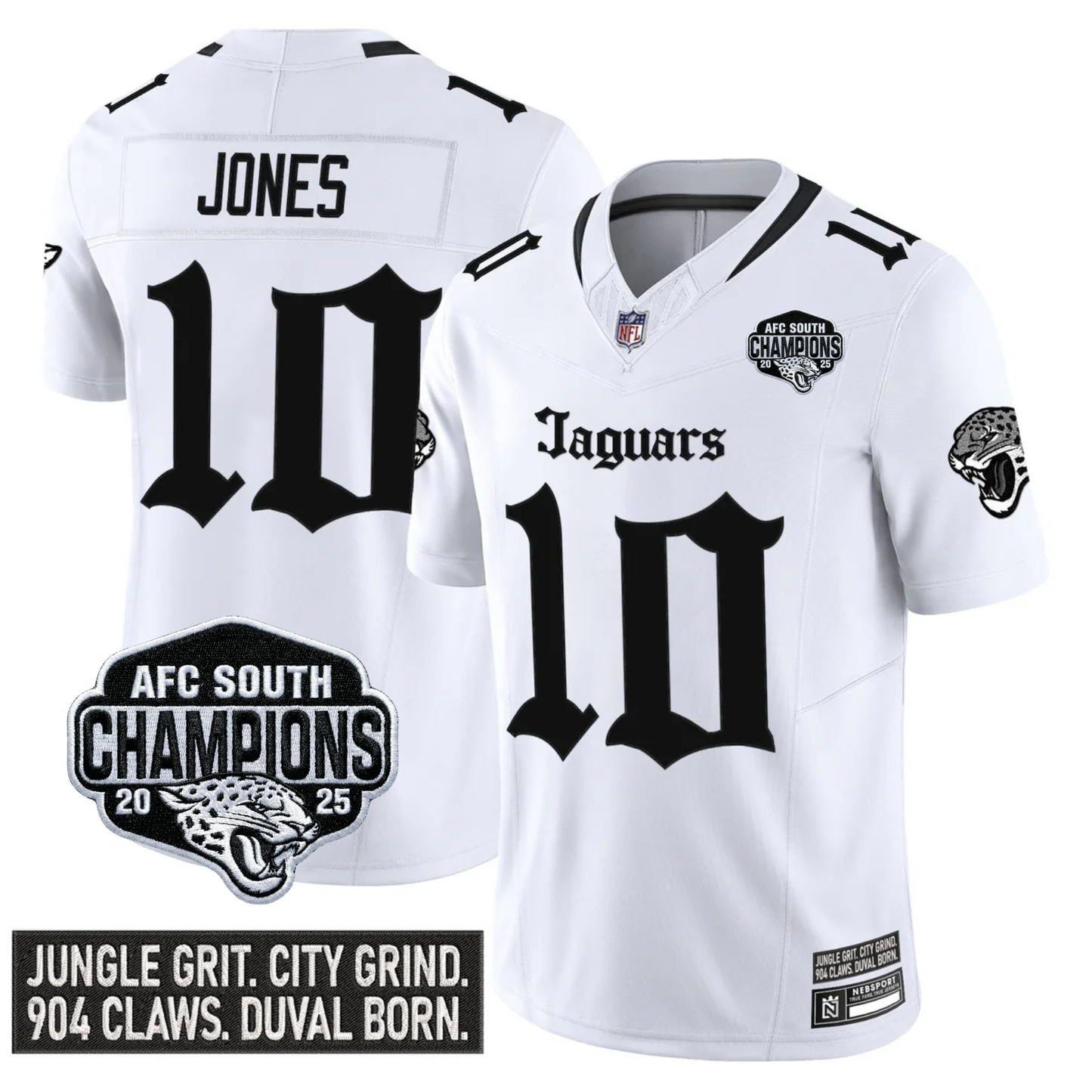 JAX Gothic AFC South Division Champions Vapor Limited Jersey V1 - Stitched