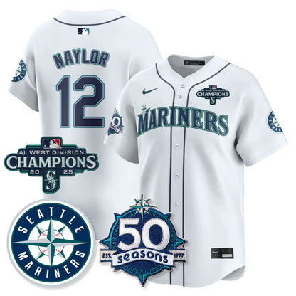SEA Vapor Premier Limited Gold Jersey - 50th Anniversary & AL West Division Champions - All Stitched
