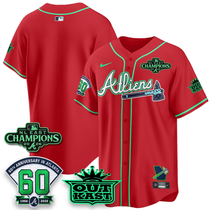 ATL 2026 NL East Champs Atliens Cool Base Galaxy Version Jersey - Stitched