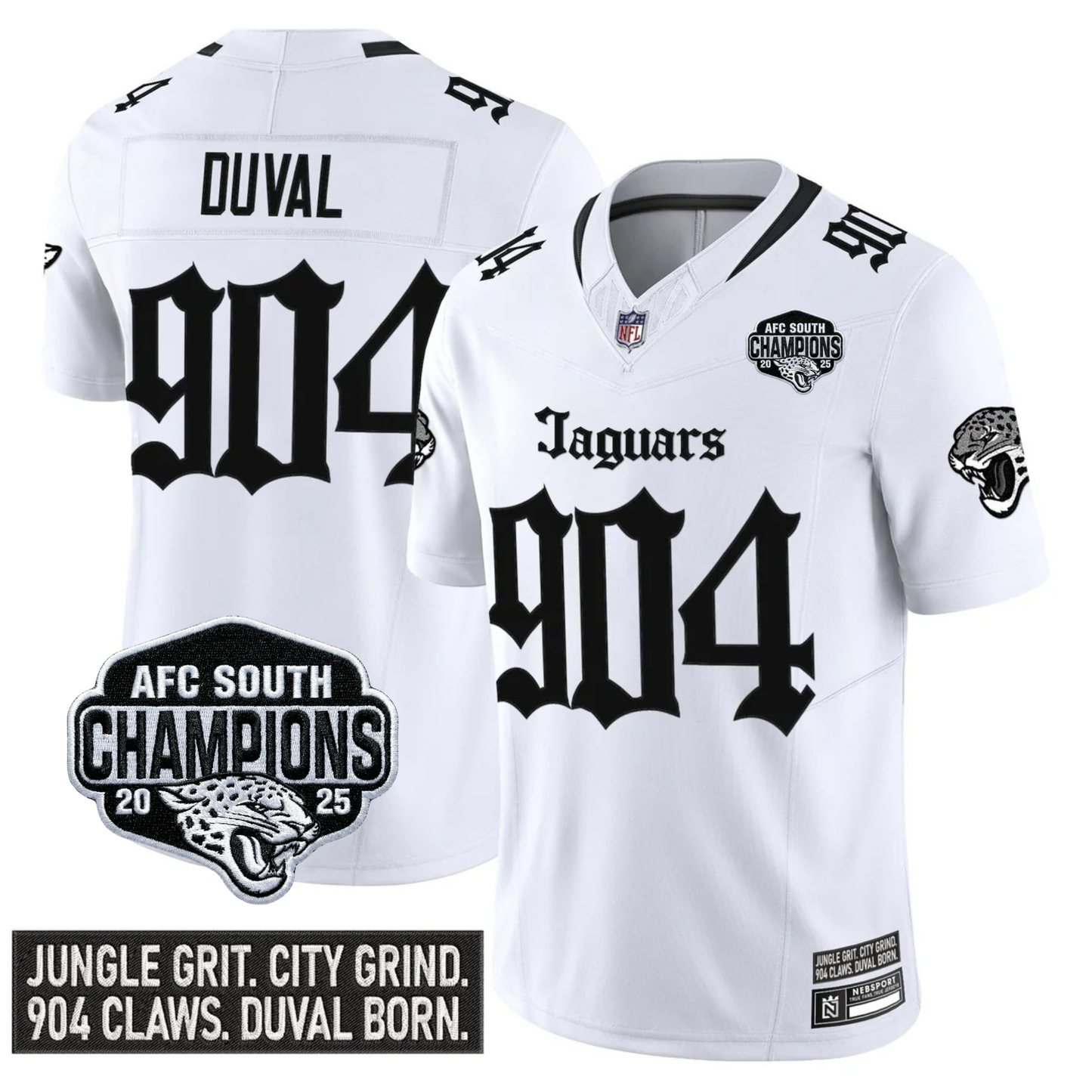 JAX Gothic AFC South Division Champions Vapor Limited Jersey V1 - Stitched