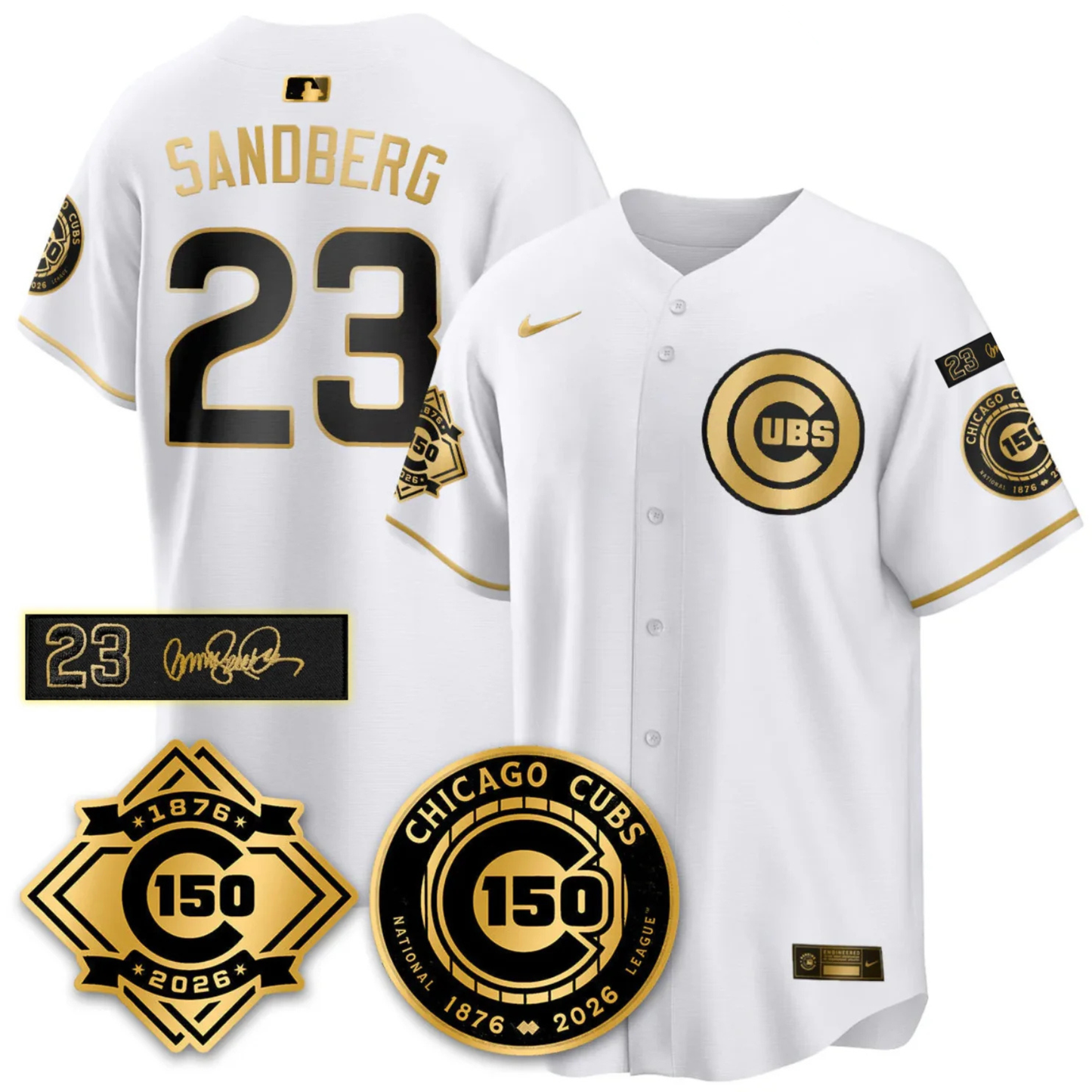 CHC Vapor Limited Gold Jersey - 150th Anniversary & Ryno Tribute Patch - All Stitched