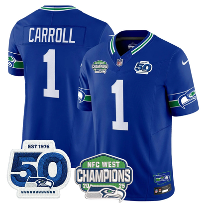 Women's SEA 50th & NFC West Champions Patch Vapor Limited Jersey - All Stitched