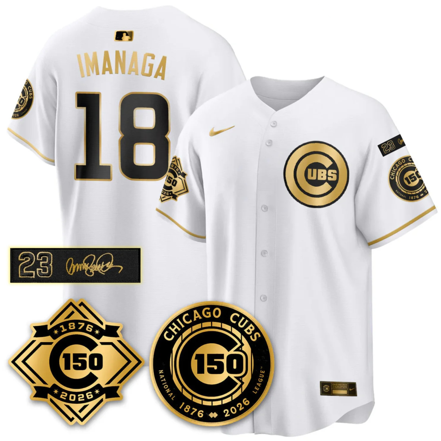 CHC Vapor Limited Gold Jersey - 150th Anniversary & Ryno Tribute Patch - All Stitched