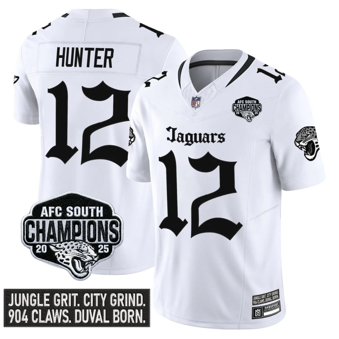 JAX Gothic AFC South Division Champions Vapor Limited Jersey V1 - Stitched