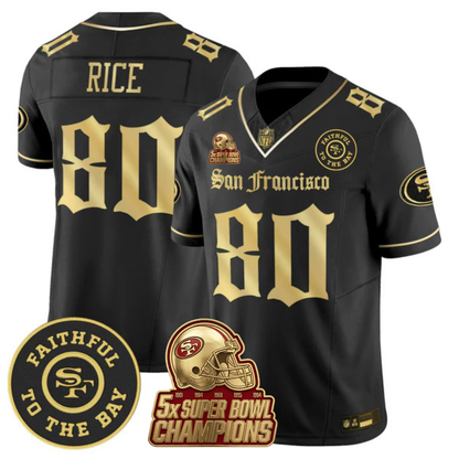 SF 5-Time Champions 'Gothic Edition' Vapor Limited Jersey - All Stitched
