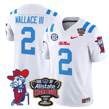 Ole Miss Rebels 2025 Sugar Bowl Patch Vapor Limited Jersey - All Stitched