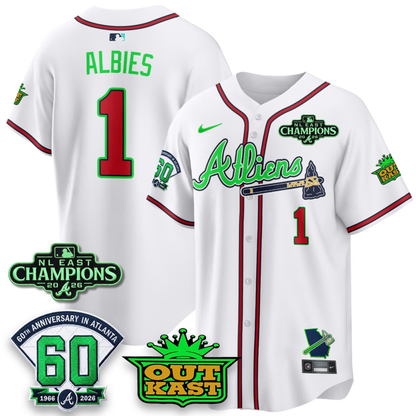 ATL 2026 NL East Champs Atliens Cool Base Galaxy Version Jersey - Stitched