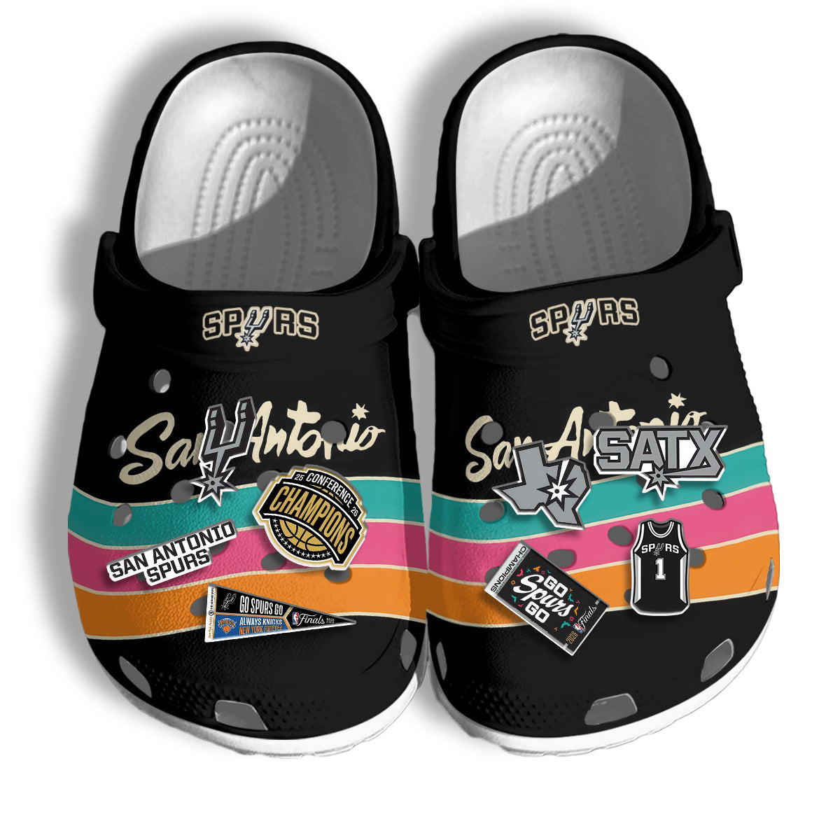 San Antonio Spurs 2026 NBA Finals Clogs City Edition - Charms Gift Set