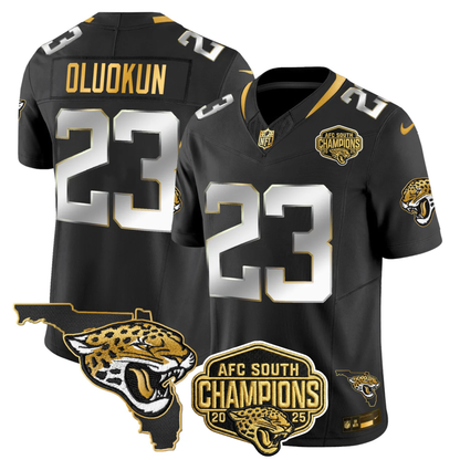 JAX 2025 AFC South Champions Gold Vapor Limited Jersey - All Stitched