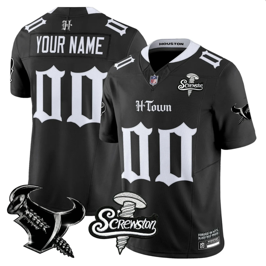 HOU 'Gothic Lone Star Shadows' DJ Screw Edition Vapor Limited Custom Jersey - All Stitched