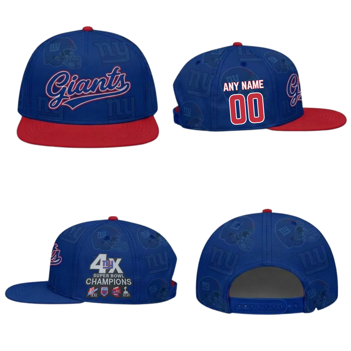 NYG Personalized Snapback Cap - Printed