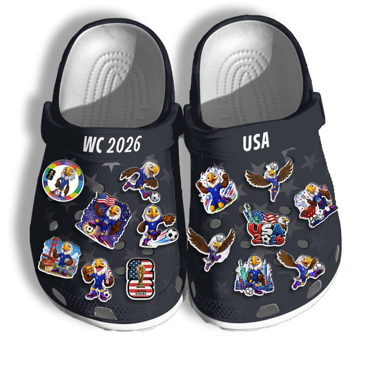 USMNT Clogs WC2026 Black - Charms Gift Set