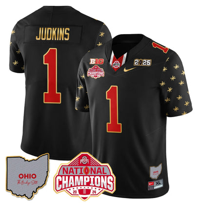 OSU 2025 CFP Patch - National Champions Gold Jersey - All Stitched