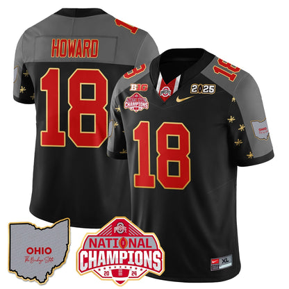 OSU 2025 CFP Patch - National Champions Gold Jersey - All Stitched