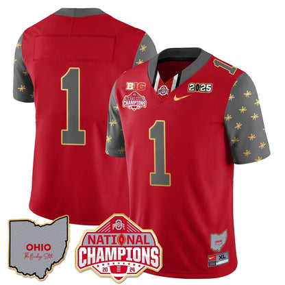 OSU 2025 CFP Patch - National Champions Gold Jersey - All Stitched