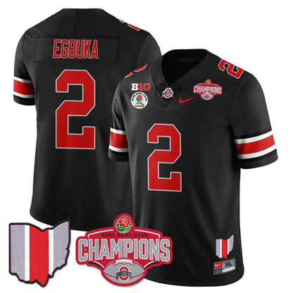 Ohio State Buckeyes 2024 Rose Bowl Champions Jersey - All Stitched