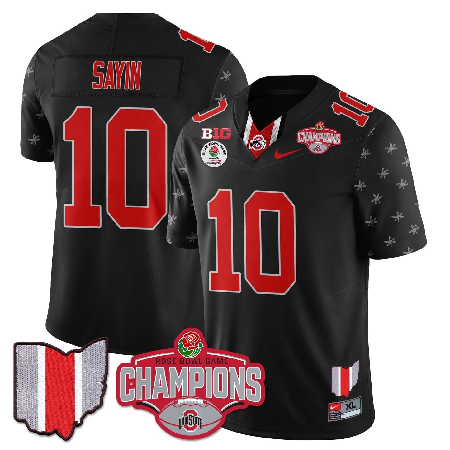 Ohio State Buckeyes 2024 Rose Bowl Champions Jersey - All Stitched
