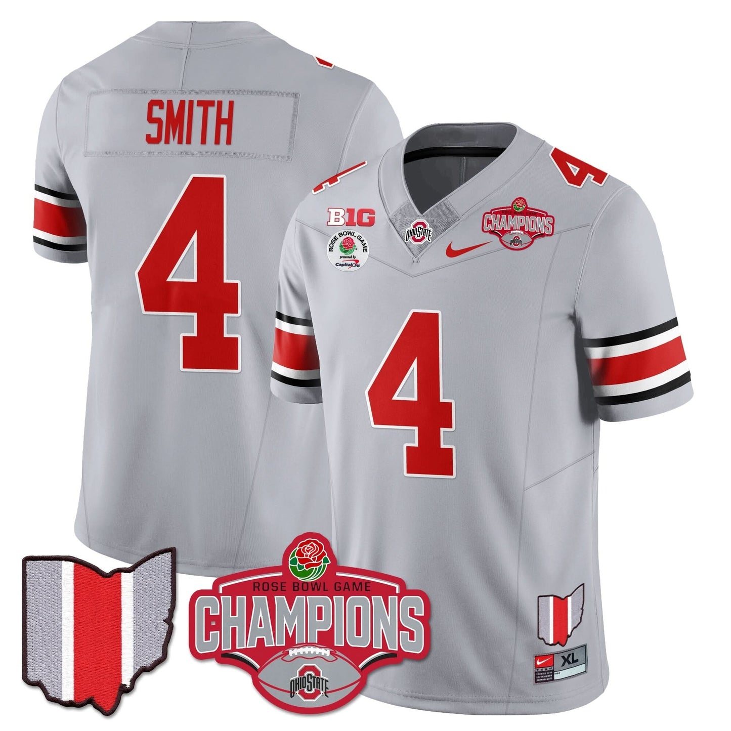 Ohio State Buckeyes 2024 Rose Bowl Champions Jersey - All Stitched