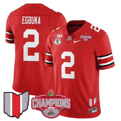 Ohio State Buckeyes 2024 Rose Bowl Champions Jersey - All Stitched