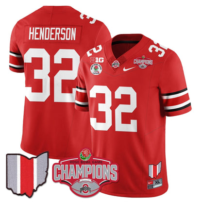 Ohio State Buckeyes 2024 Rose Bowl Champions Jersey - All Stitched