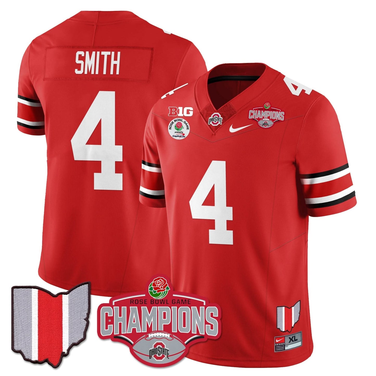 Ohio State Buckeyes 2024 Rose Bowl Champions Jersey - All Stitched