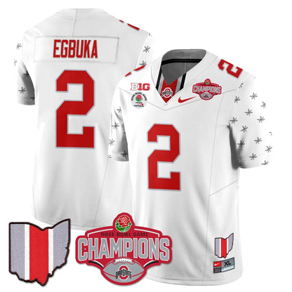 Ohio State Buckeyes 2024 Rose Bowl Champions Jersey - All Stitched