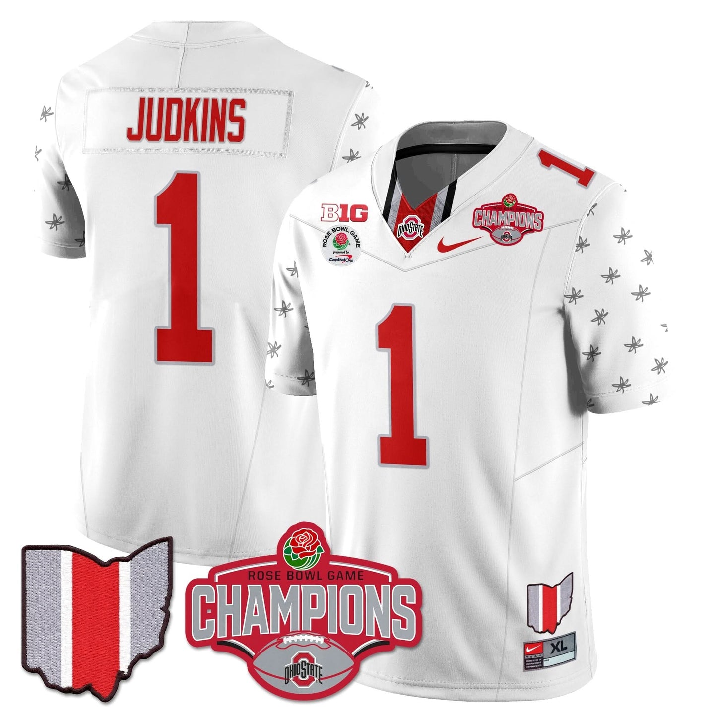 Ohio State Buckeyes 2024 Rose Bowl Champions Jersey - All Stitched