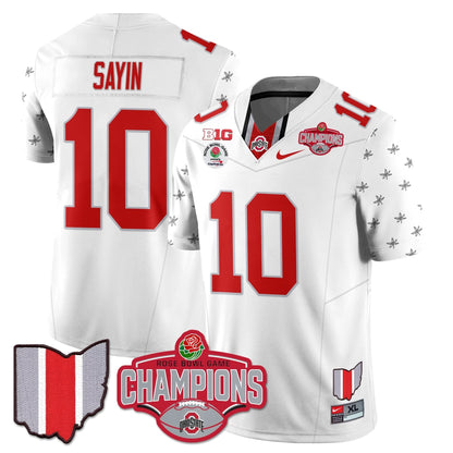 Ohio State Buckeyes 2024 Rose Bowl Champions Jersey - All Stitched