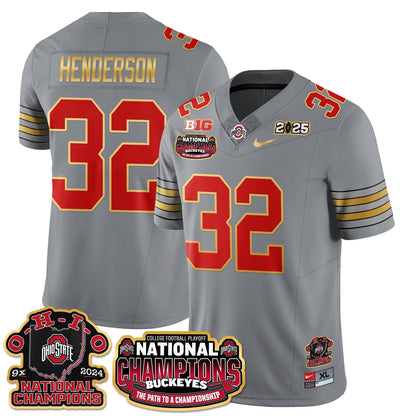 OSU 'Heritage Stripe' 2025 CFP Patch - National Champions Jersey N9 - All Stitched