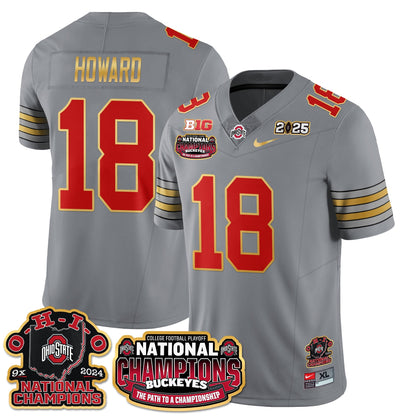OSU 'Heritage Stripe' 2025 CFP Patch - National Champions Jersey N9 - All Stitched