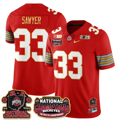 OSU 'Heritage Stripe' 2025 CFP Patch - National Champions Jersey N9 - All Stitched
