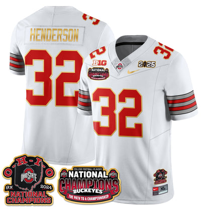 OSU 'Heritage Stripe' 2025 CFP Patch - National Champions Jersey N9 - All Stitched
