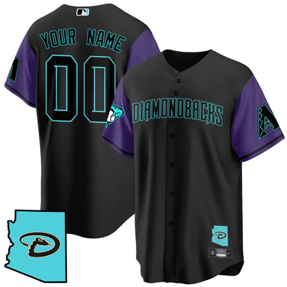 Arizona Diamondbacks Black Alternate Limited Custom Jersey - All Stitched