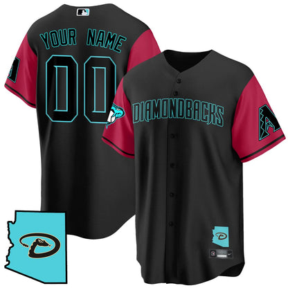 Arizona Diamondbacks Black Alternate Limited Custom Jersey - All Stitched