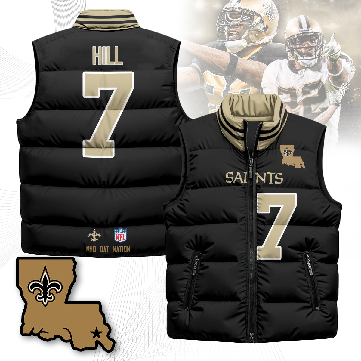 New Orleans Saints Unisex Puffer Vest