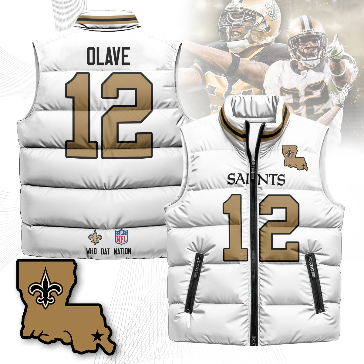 New Orleans Saints Unisex Puffer Vest
