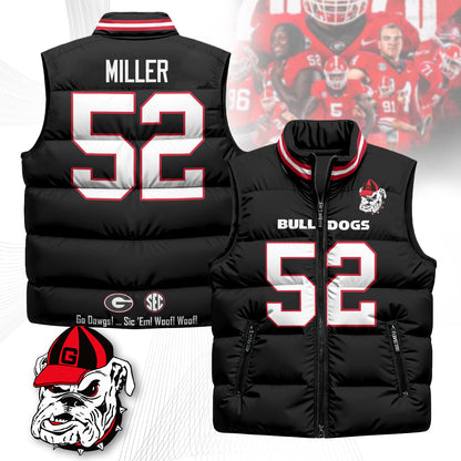 Georgia Bulldogs Unisex Puffer Vest