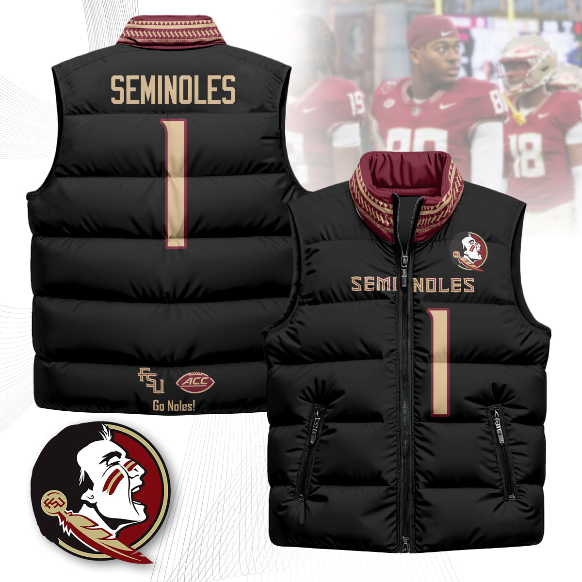 Florida State Seminoles Unisex Puffer Vest